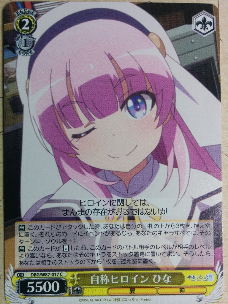 Weiss Schwarz The Day I Became a God DBG/W87-017C C Hina Sato Trading Card NM