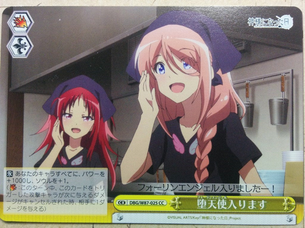 Weiss Schwarz The Day I Became a God DBG/W87-025CC CC Hikari Jinguji Trading Card NM