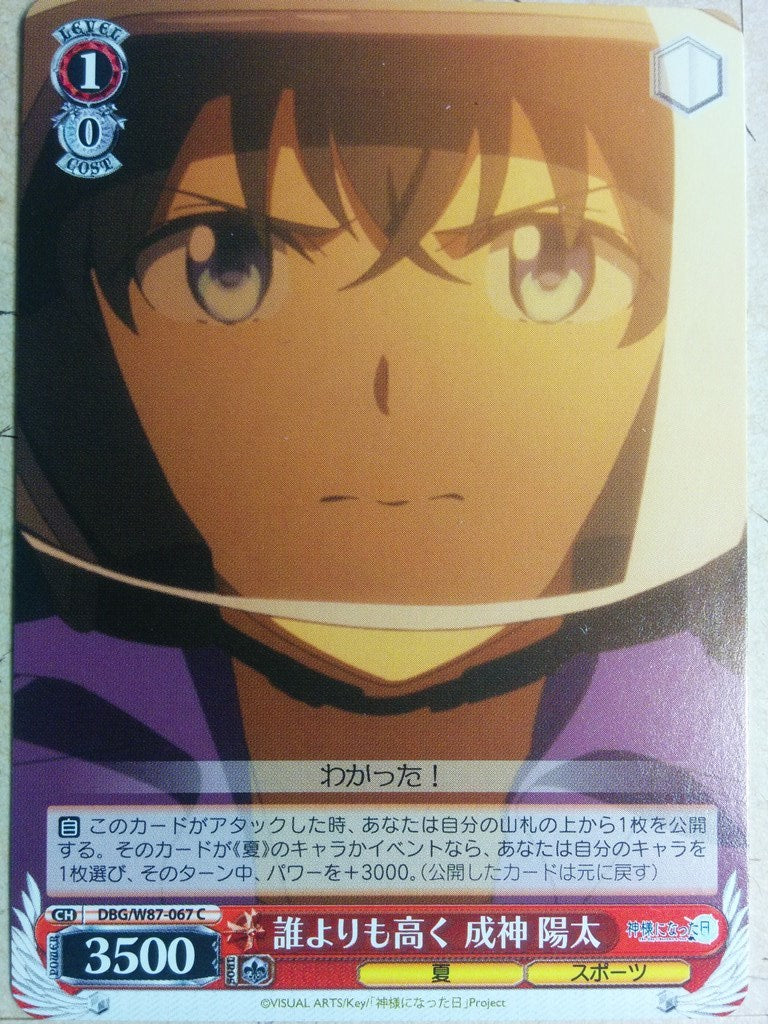 Weiss Schwarz The Day I Became a God DBG/W87-067C C Yota Narukami Trading Card NM