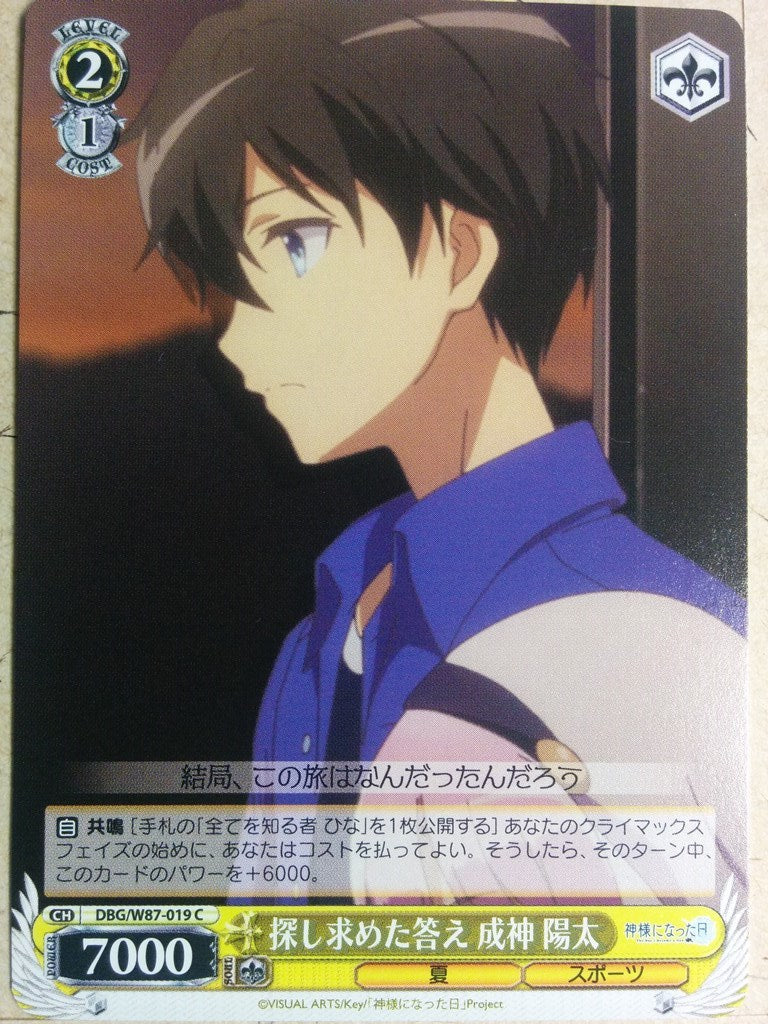 Weiss Schwarz The Day I Became a God DBG/W87-019C C Yota Narukami Trading Card NM
