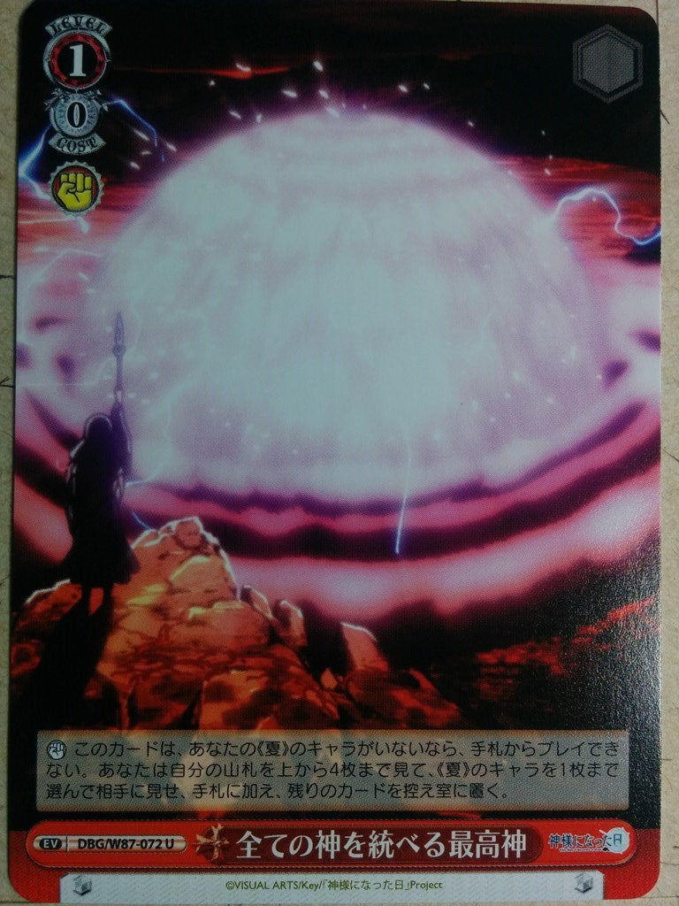 Weiss Schwarz The Day I Became a God DBG/W87-072U U Trading Card NM