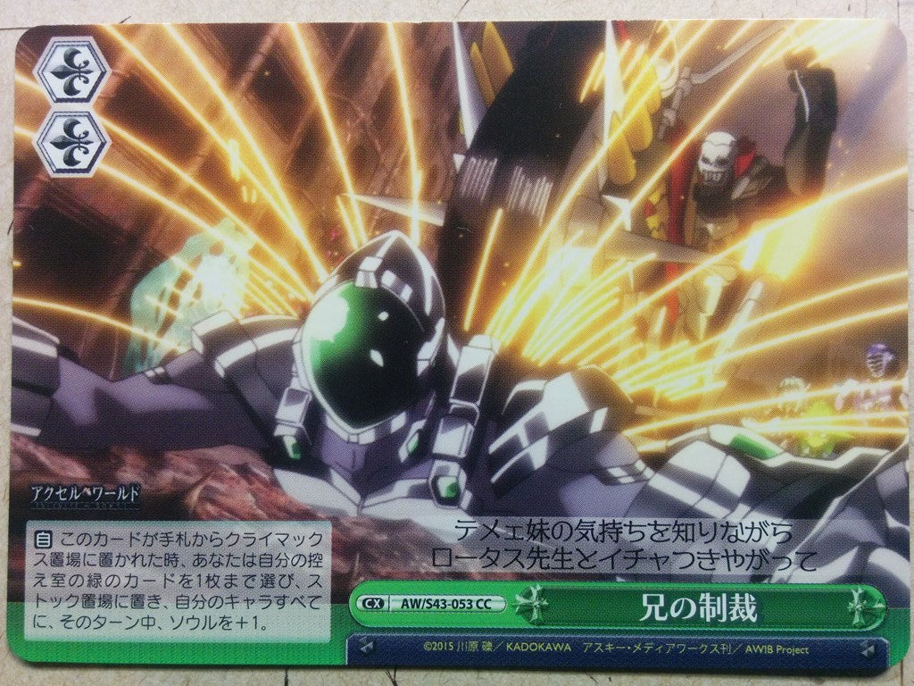 Weiss Schwarz Accel World AW/S43-053CC CC Trading Card NM