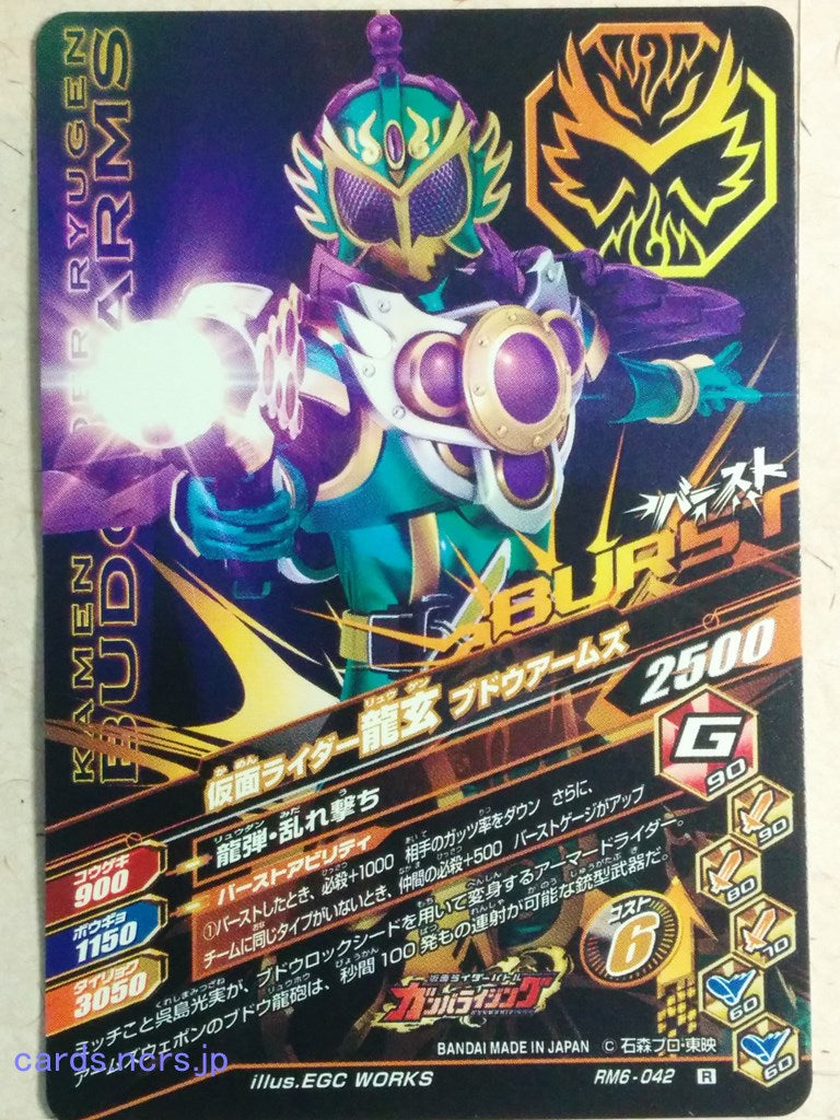 Ganbarizing Kamen Rider GAN/RM6-042R R Ryugen Trading Card NM