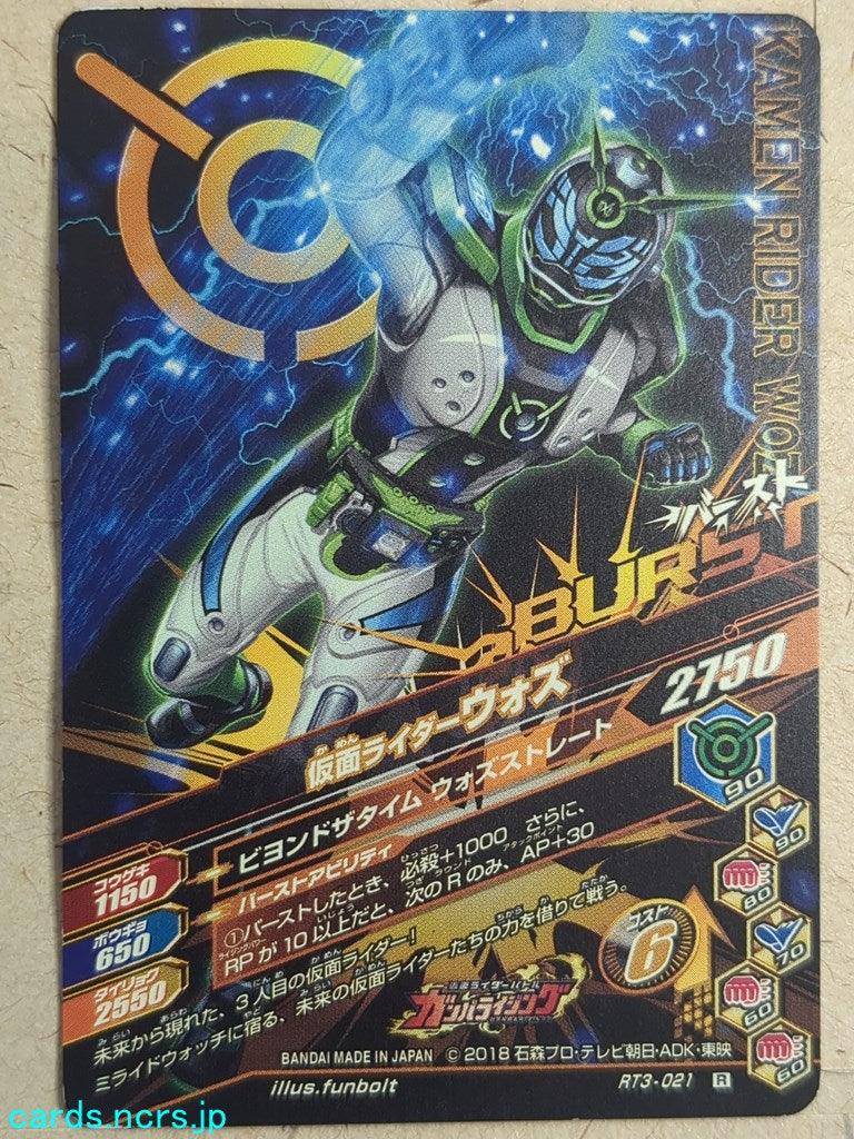 Ganbarizing Kamen Rider GAN/RT3-021R R Woz Trading Card NM