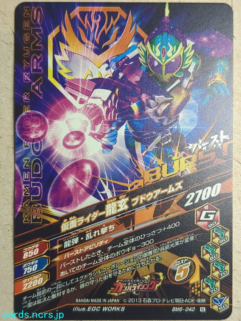 Ganbarizing Kamen Rider GAN/BM6-040N N Ryugen Trading Card NM