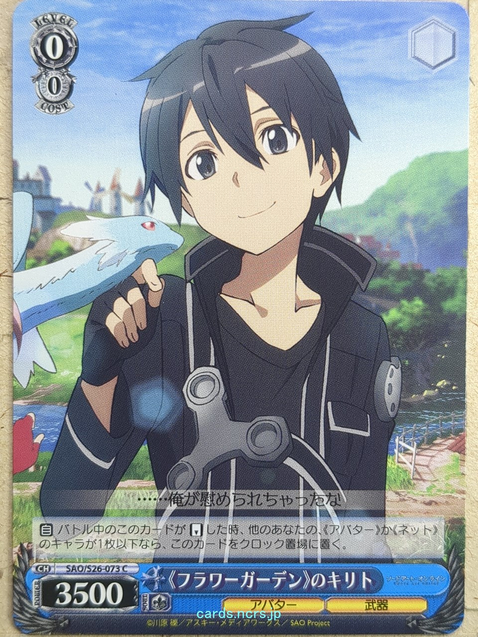 Weiss Schwarz Sword Art Online SAO/S26-073C C Kirito Trading Card NM