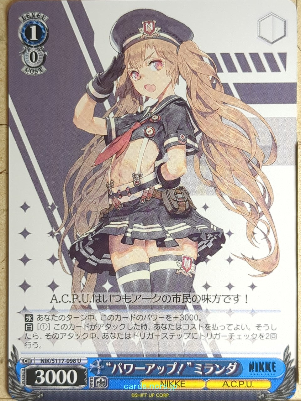 Weiss Schwarz NIKKE NIK/S117-098U U Miranda Trading Card NM