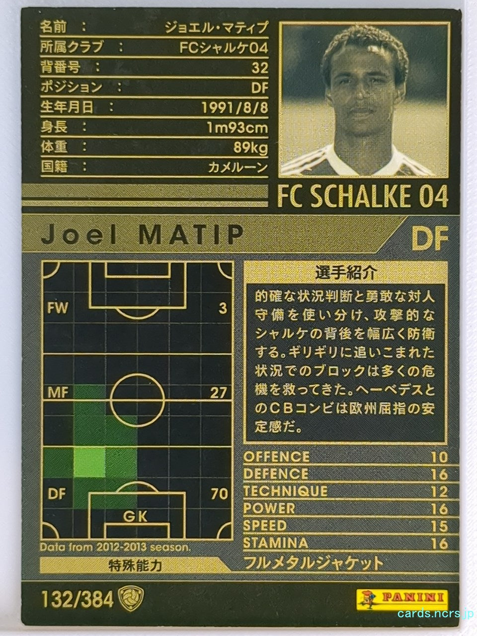 Panini WCCF Football WCCF/2012-2013-132/384 N Joel Matip Trading Card NM