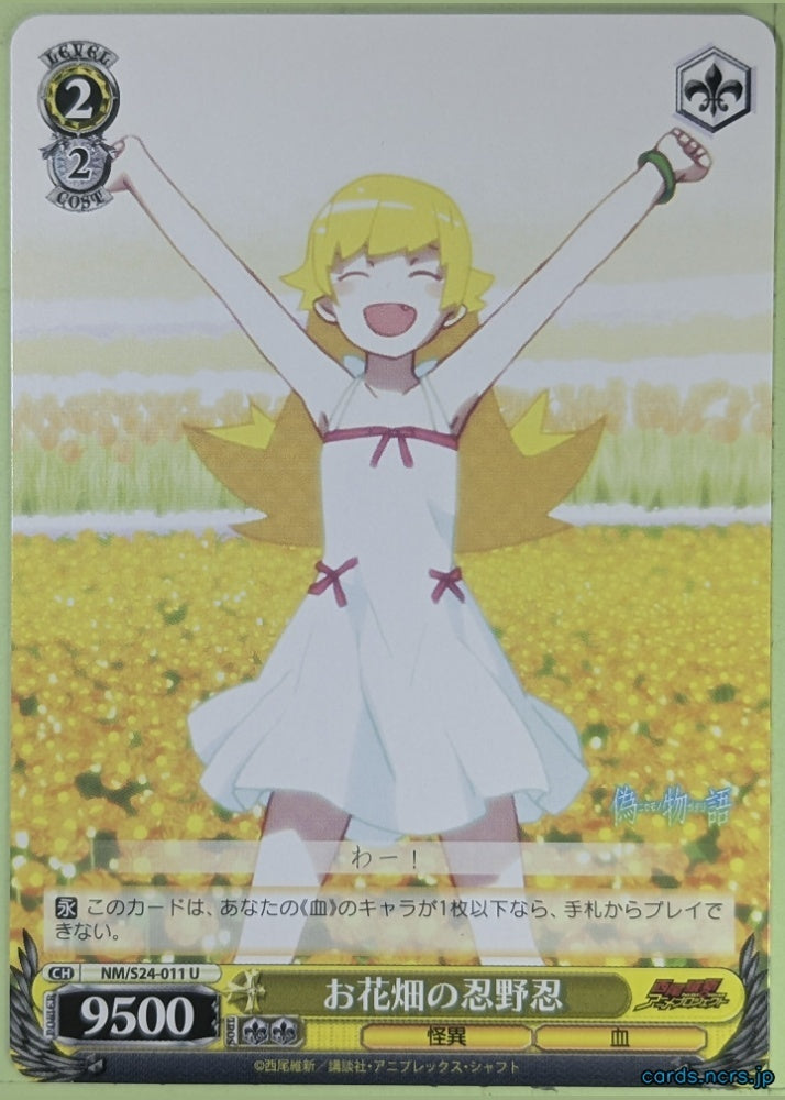 Weiss Schwarz Nisemonogatari NM/S24-011U U Shinobu Oshino Trading Card NM