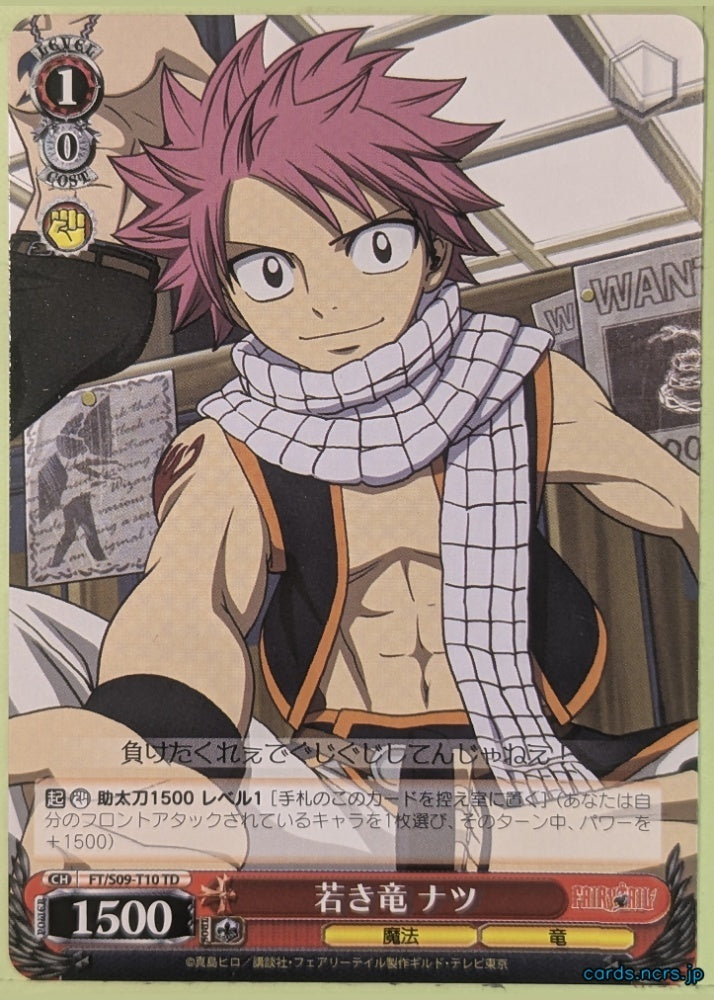 Weiss Schwarz Fairy Tail FT/S09-T10TD TD Natsu Dragneel Trading Card NM