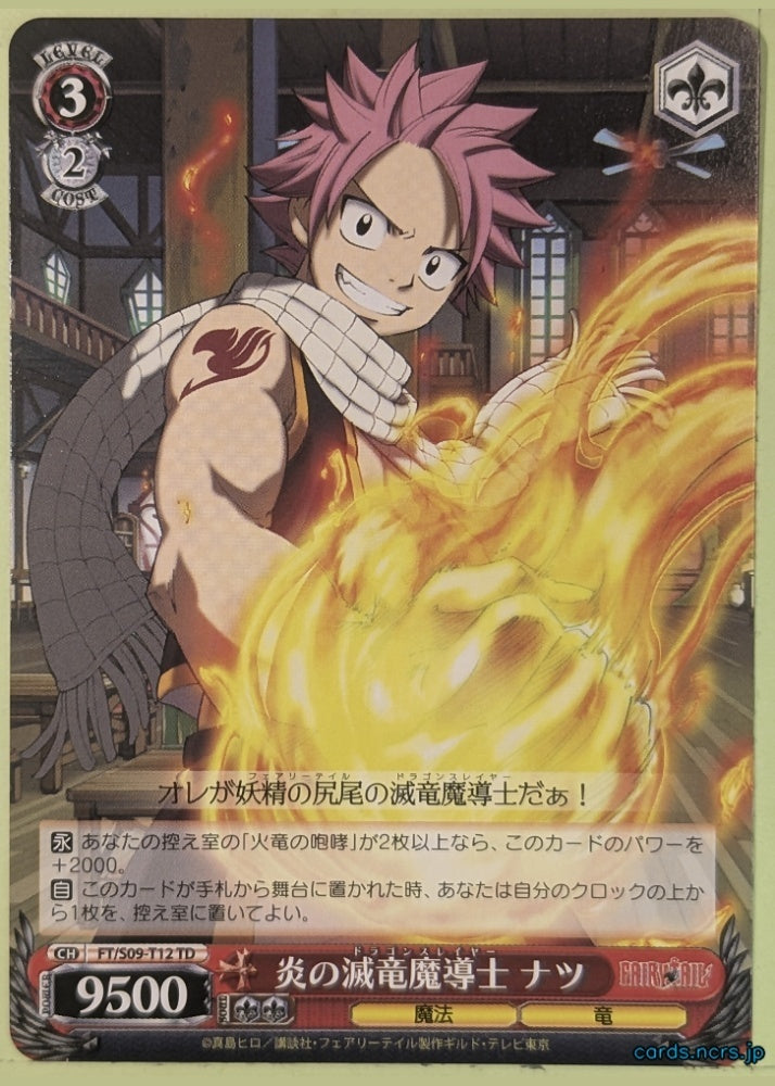Weiss Schwarz Fairy Tail FT/S09-T12TD TD Natsu Dragneel Trading Card NM