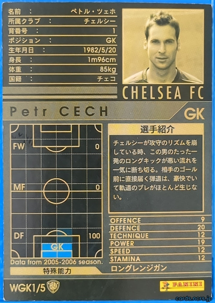 Panini WCCF Football WCCF/2005-2006-WGK1/5 N Petr Cech Trading Card NM