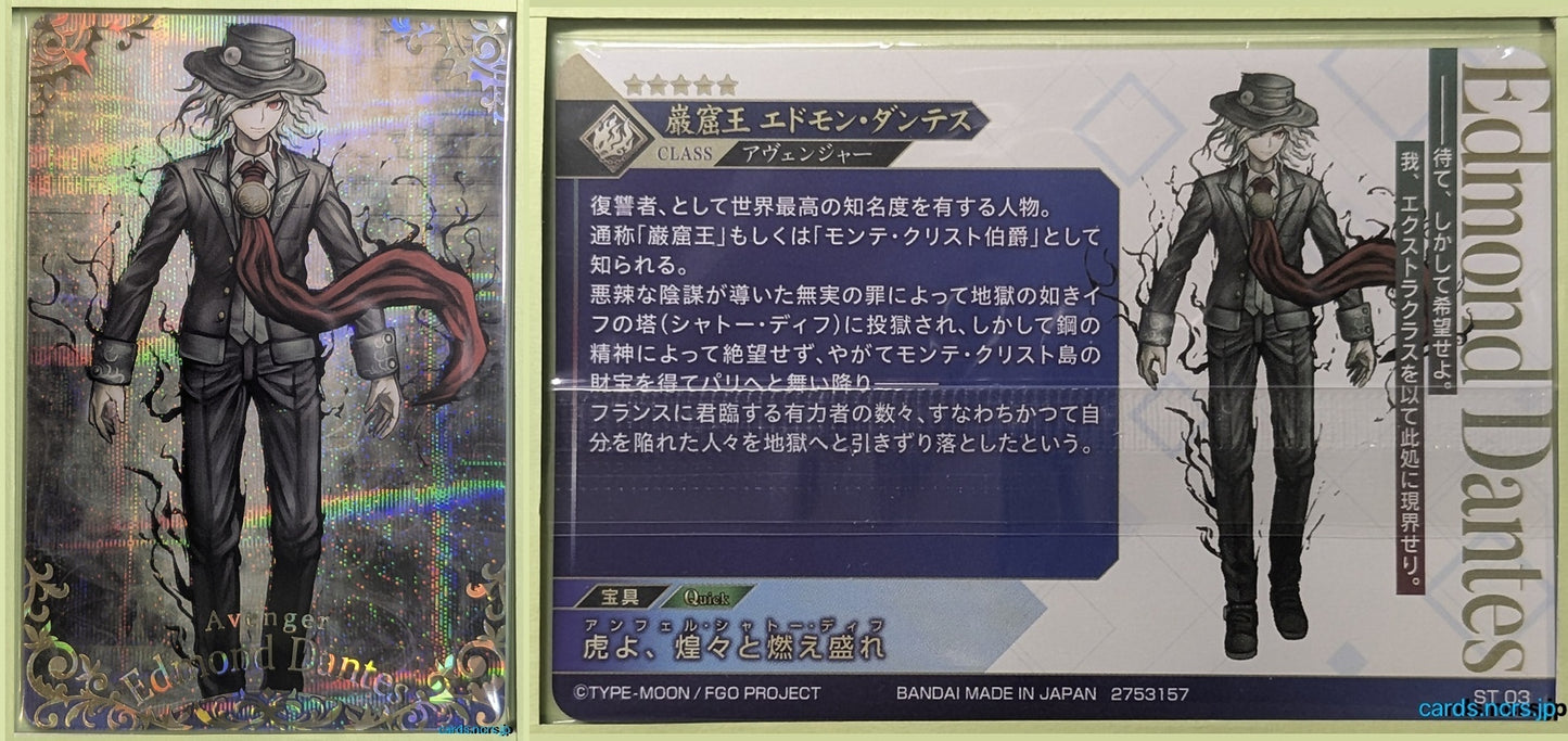 Fate/Grand Order Wafer Vol.13 Fate Grand Order FGW13/ST03 ST Edmond Dantes Trading Card NM