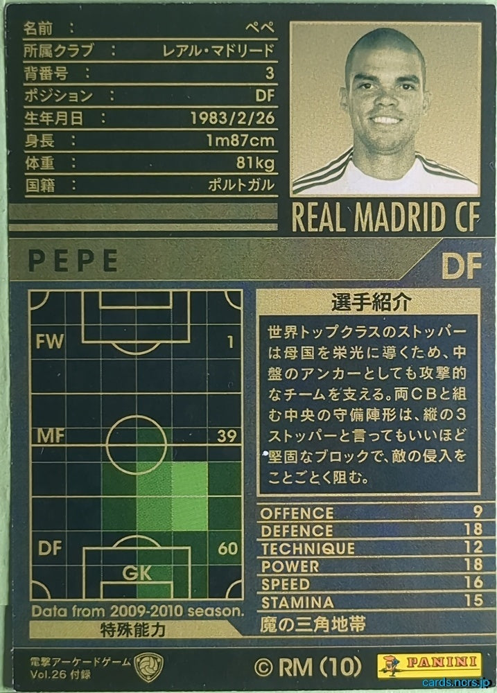 Panini WCCF Football WCCF/2009-2010-Dengeki-EXTRA N Simone Pepe Trading Card NM