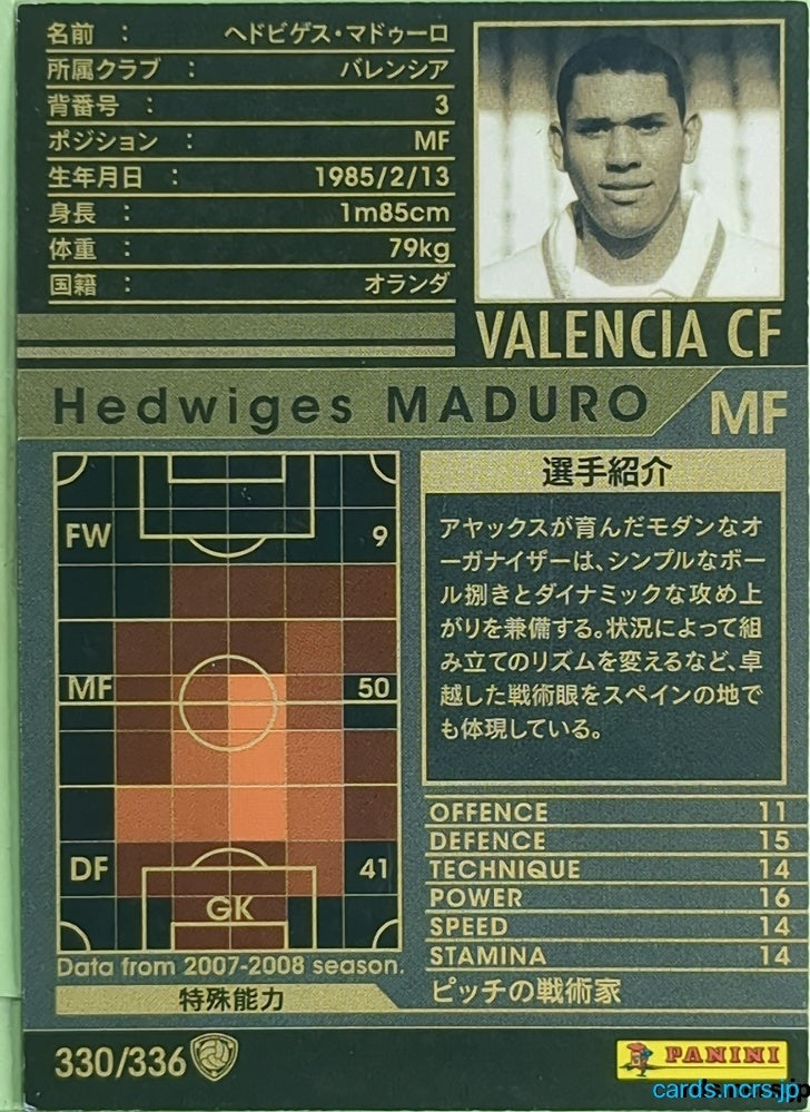 Panini WCCF Football WCCF/2007-2008-330/336 N Hedwiges Maduro Trading Card EX