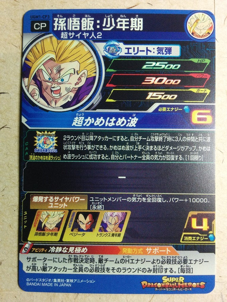 Super Dragon Ball Heroes -Son Gohan- Trading Card UGM1-CP3
