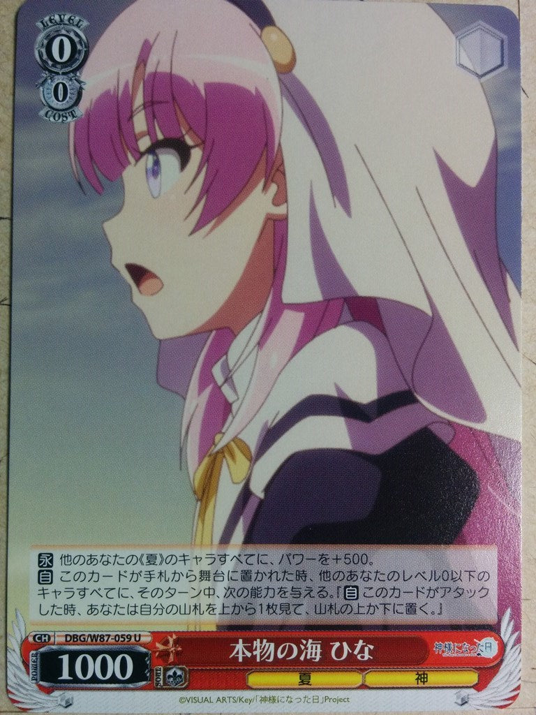Weiss Schwarz The Day I Became a God -Hina- Trading Card DBG/W87-059U