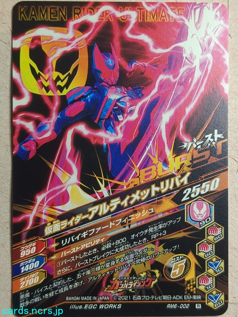 Ganbarizing Kamen Rider -Ultimate Revi- Trading Card GAN/RM6-002R