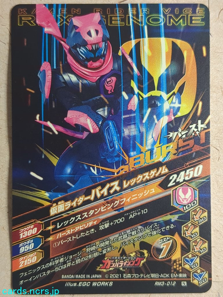 Ganbarizing Kamen Rider -Vice- Rex Genome Trading Card GAN/RM3-012N