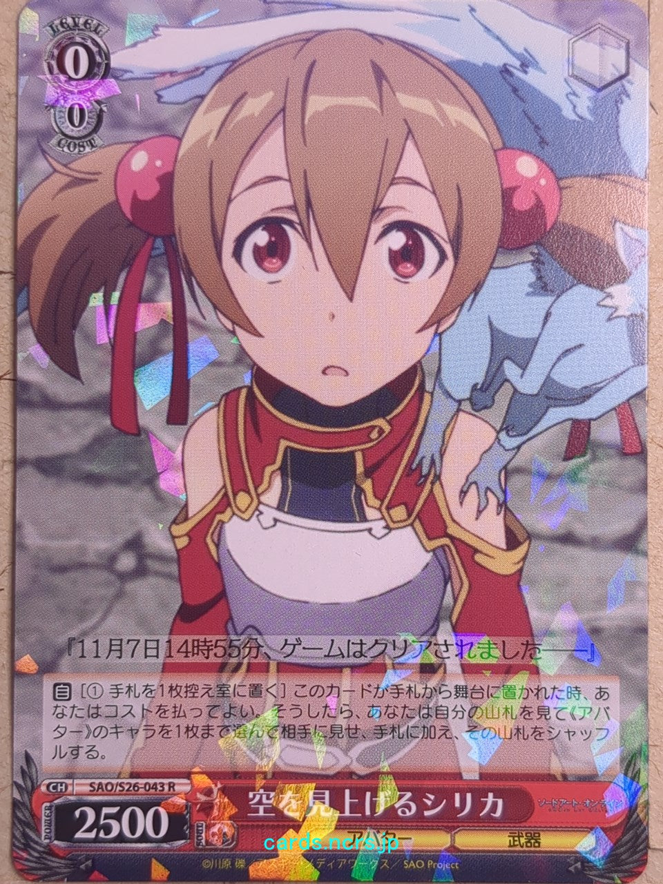 Weiss Schwarz Sword Art Online -Silica- Trading Card SAO/S26-043R