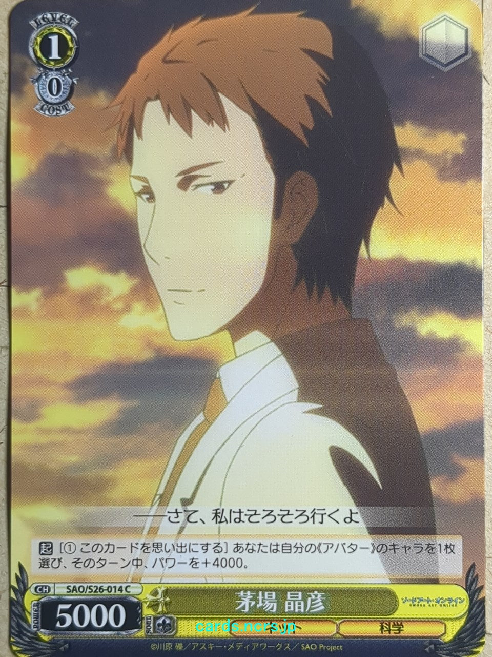 Weiss Schwarz Sword Art Online -Kayaba- Trading Card SAO/S26-014C