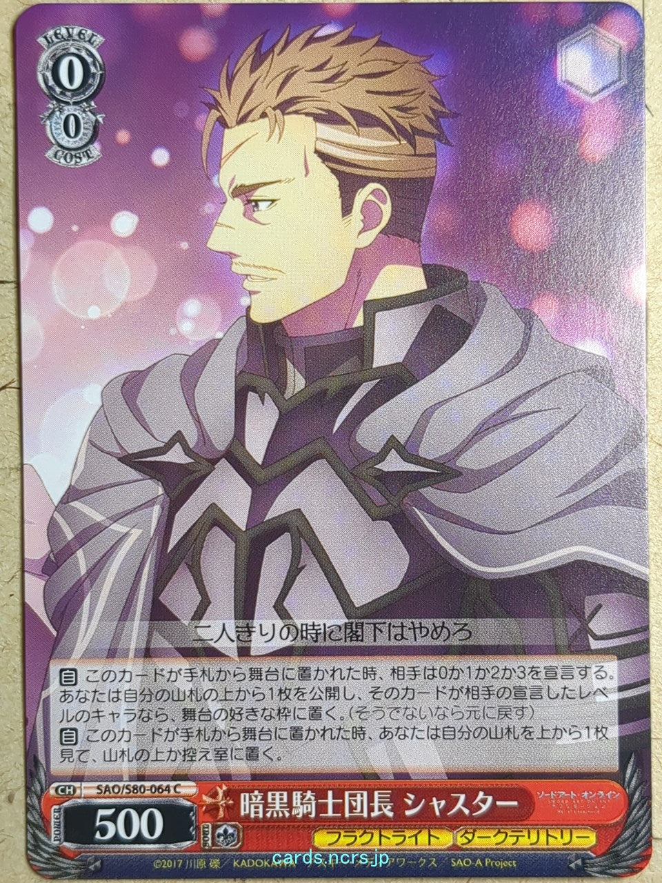 Weiss Schwarz Sword Art Online -Shasta- Trading Card SAO/S80-064C