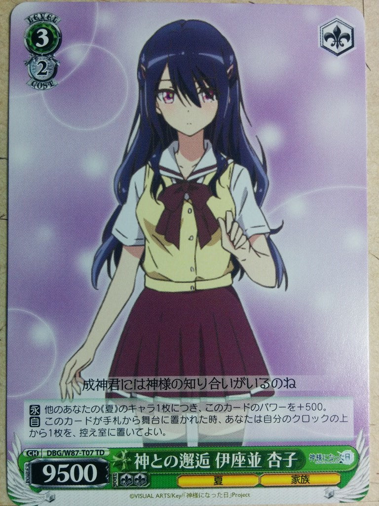 Weiss Schwarz The Day I Became a God DBG/W87-T07TD TD Kyoko Izanami Trading Card NM