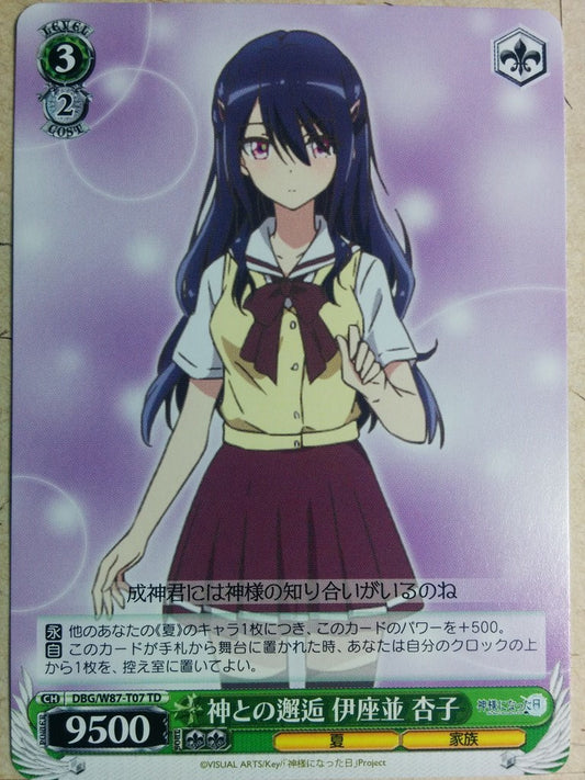 Weiss Schwarz The Day I Became a God DBG/W87-T07TD TD Kyoko Izanami Trading Card NM