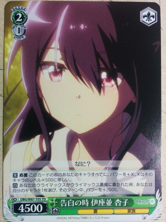 Weiss Schwarz The Day I Became a God DBG/W87-T05TD TD Kyoko Izanami Trading Card NM