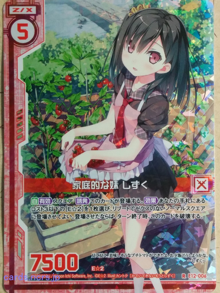 Z/X Zillions of Enemy X Z/X E12-006-R R Shizuku Trading Card NM