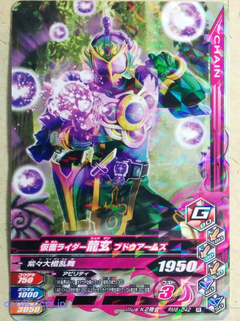 Ganbarizing Kamen Rider GAN/RM6-042R R Ryugen Trading Card NM