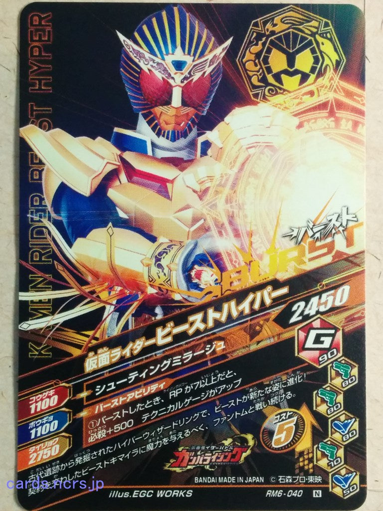 Ganbarizing Kamen Rider GAN/RM6-040N N Beast Hyper Trading Card NM