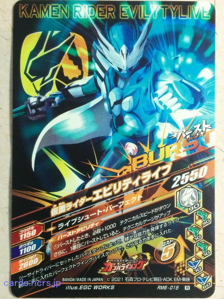 Ganbarizing Kamen Rider GAN/RM6-015R R Live Trading Card NM