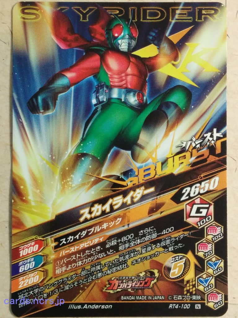 Ganbarizing Kamen Rider GAN/RT4-100N N Skyrider Trading Card NM