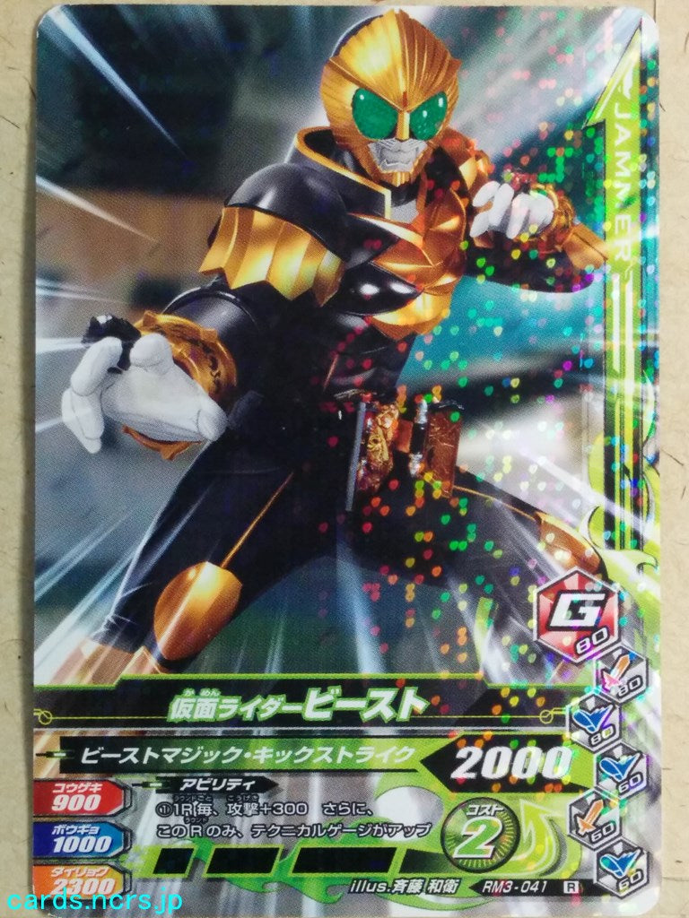 Ganbarizing Kamen Rider GAN/RM3-041R R Beast Trading Card NM