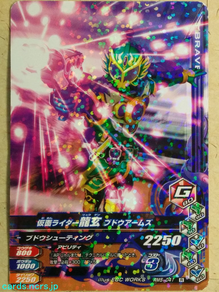 Ganbarizing Kamen Rider GAN/RM5-041R R Ryugen Trading Card NM