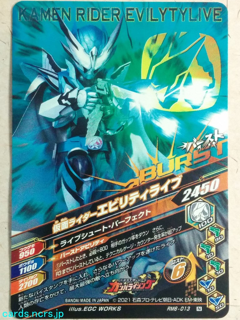 Ganbarizing Kamen Rider GAN/RM6-013N N Evility Live Trading Card NM