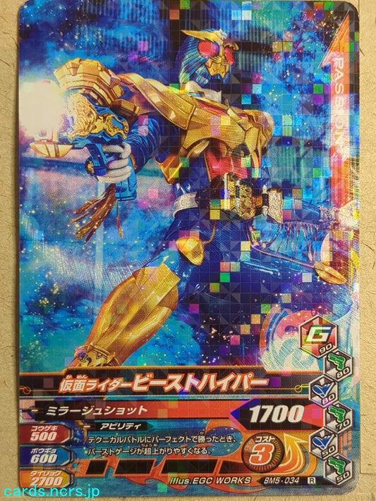 Ganbarizing Kamen Rider GAN/BM5-034R R Beast Hyper Trading Card NM
