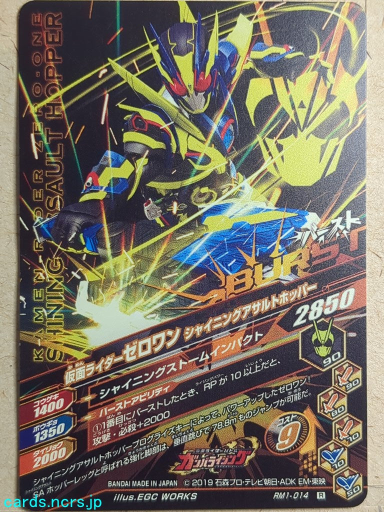 Ganbarizing Kamen Rider GAN/RM1-014R R Zero-One Trading Card NM