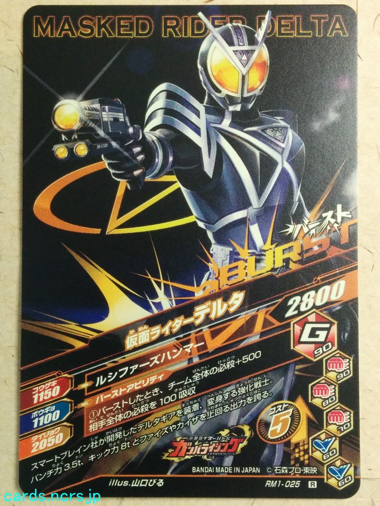 Ganbarizing Kamen Rider GAN/RM1-025R R Delta Trading Card NM