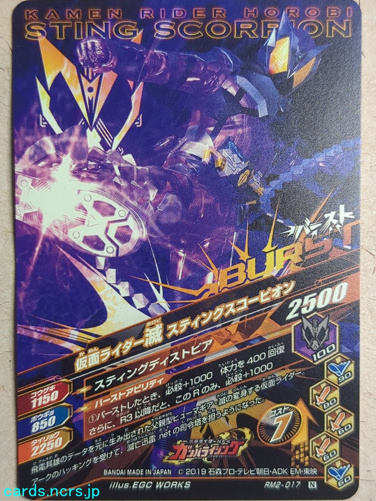 Ganbarizing Kamen Rider GAN/RM2-017N N Horobi Trading Card NM