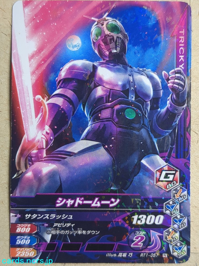 Ganbarizing Kamen Rider GAN/RT1-057N N-HOLO Shadow Moon Trading Card NM