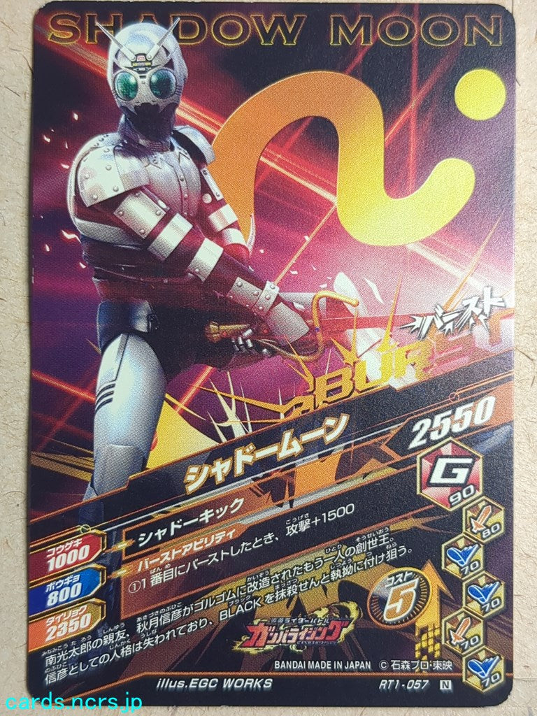 Ganbarizing Kamen Rider GAN/RT1-057N N-HOLO Shadow Moon Trading Card NM