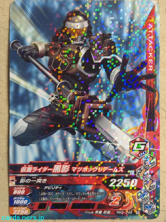 Ganbarizing Kamen Rider GAN/RM3-045R R Kurokage Trading Card NM