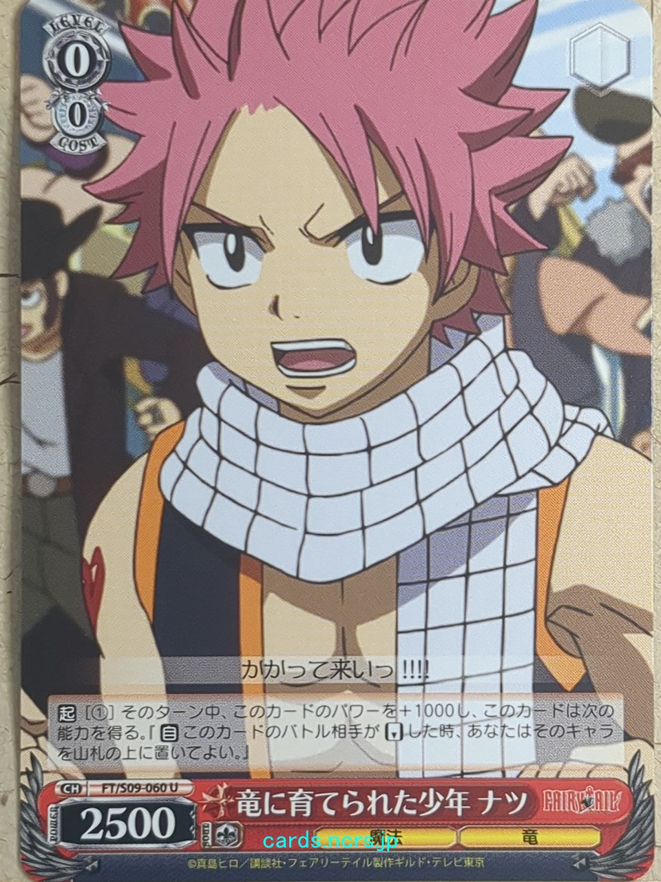 Weiss Schwarz Fairy Tail FT/S09-060U U Natsu Dragneel Trading Card NM