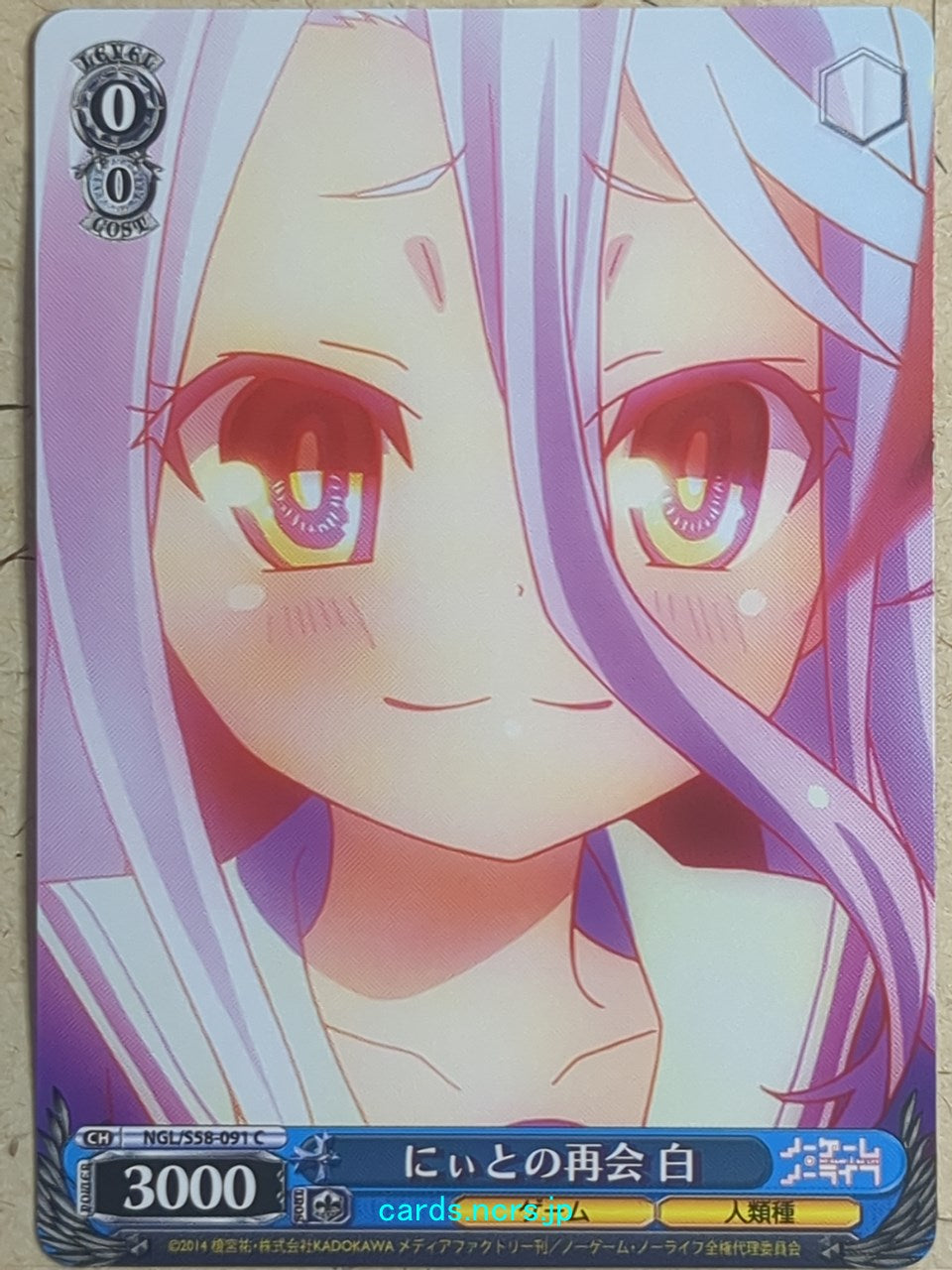 Weiss Schwarz No Game No Life NGL/S58-091C C Shiro Trading Card NM