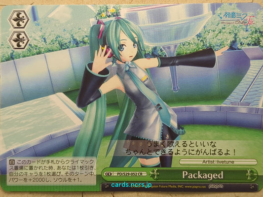 Weiss Schwarz Hatsune Miku PD/S29-052CR CR Hatsune Miku Trading Card NM