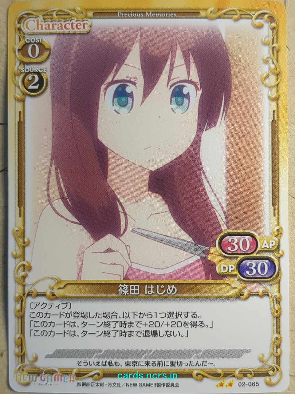 Precious Memories New Game! PM/NEW-02-065 2 Star Hajime Shinoda Trading Card NM