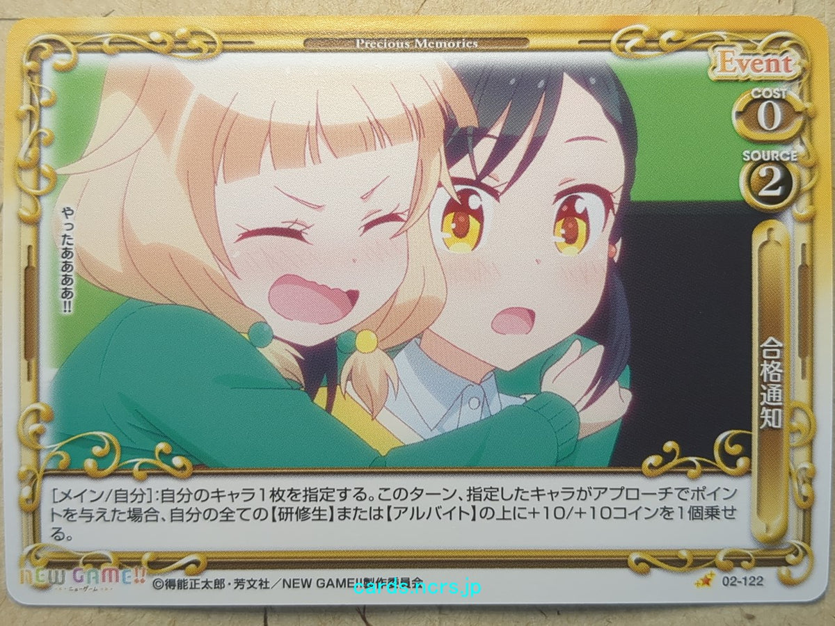 Precious Memories New Game! PM/NEW-02-122 1 Star Nene Sakura Trading Card NM