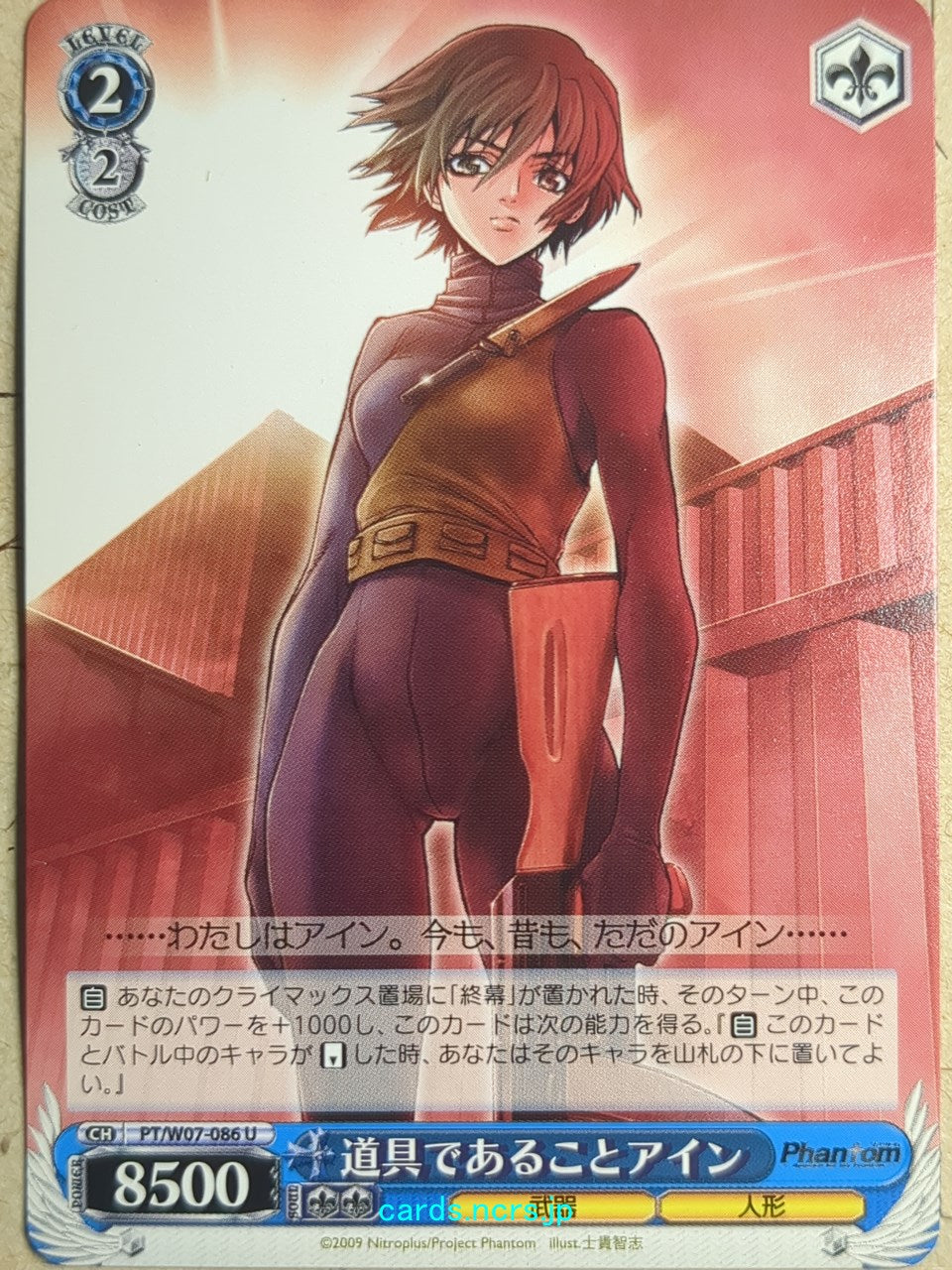 Weiss Schwarz Phantom PT/W07-086U U Ein Trading Card NM